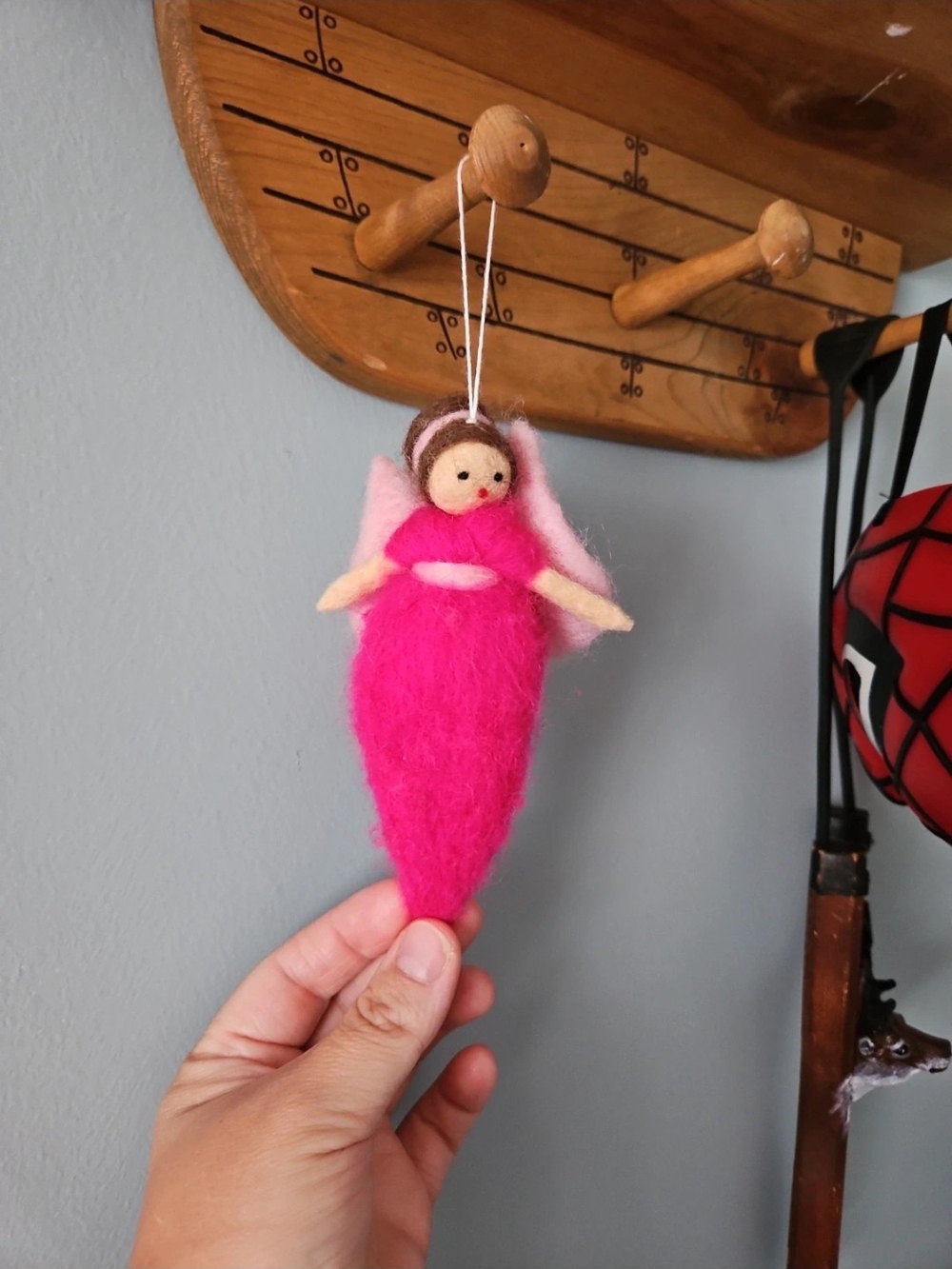 Pink Felt Fairy Ornament for Kids Accessories